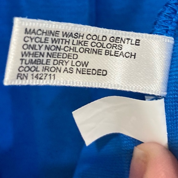 Eloquii Sz 24 NWT electric blue basic fitted stretch sheath twist front dress - Picture 8 of 10